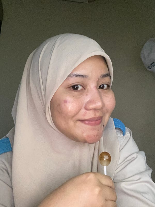 Casual selfie session with a lollipop in Banjarbaru