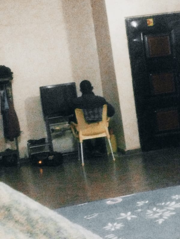 Indoor evening scenes and devotional graphics in Jos