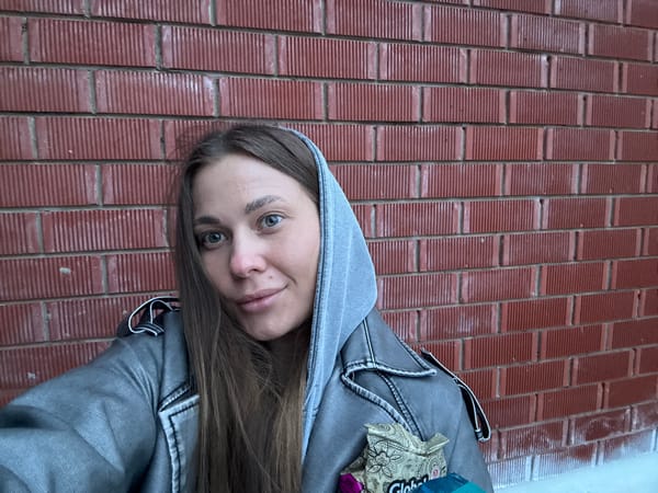 Person photographed in various poses in Chernushka, Russia