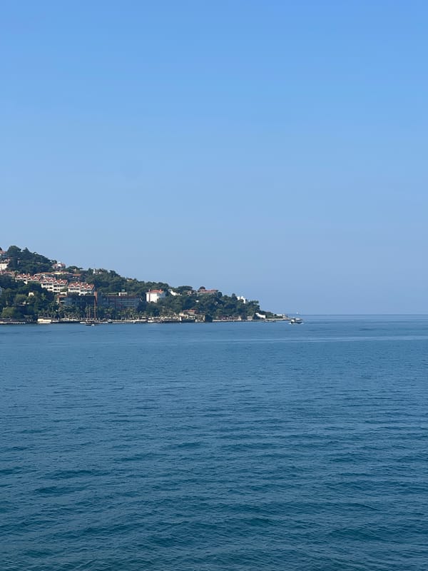 Ferry crossing the Prince Islands on a clear summer morning