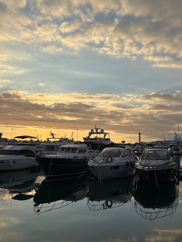 Sochi marina at golden hour, waterfront life in full swing
