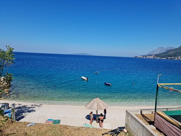 Quiet summer morning along the Dalmatian coast in Gradac