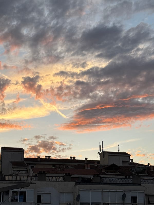 Sunset to nightfall driving around Podgorica, Montenegro