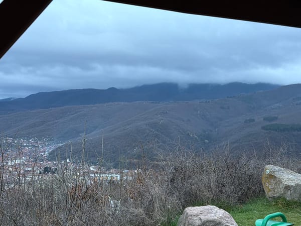 Elevated views captured of Sveti Konstantin city under cloudy skies