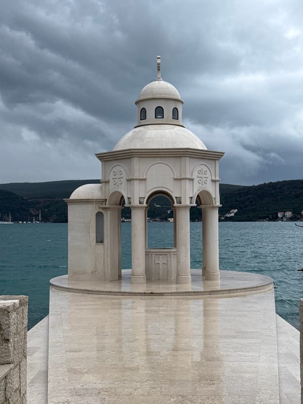 Tabby cat and sailboat scenes documented in coastal Montenegro