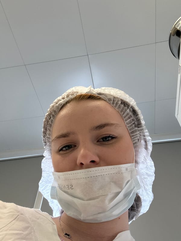 Medical professional documented during routine procedure in Saint Petersburg laboratory