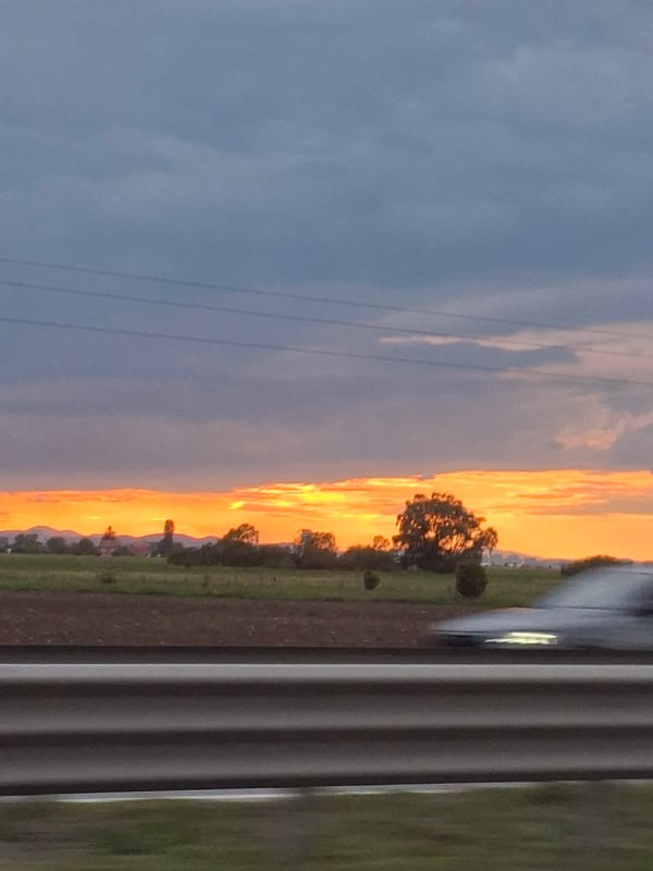 Dramatic sunset captured in rural Kazichene, Bulgaria