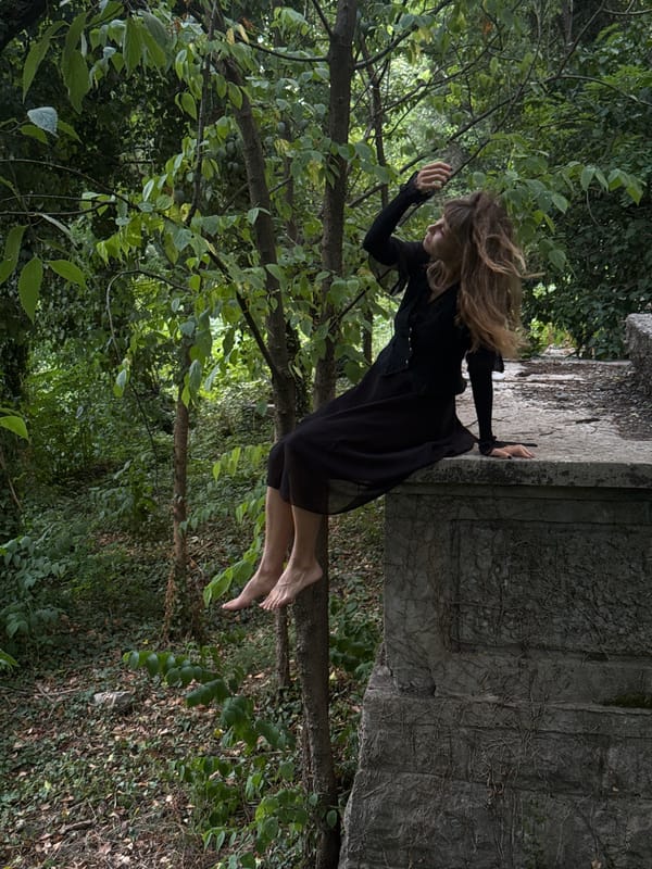 Gothic photo shoot among overgrown tombstones in Podgorica