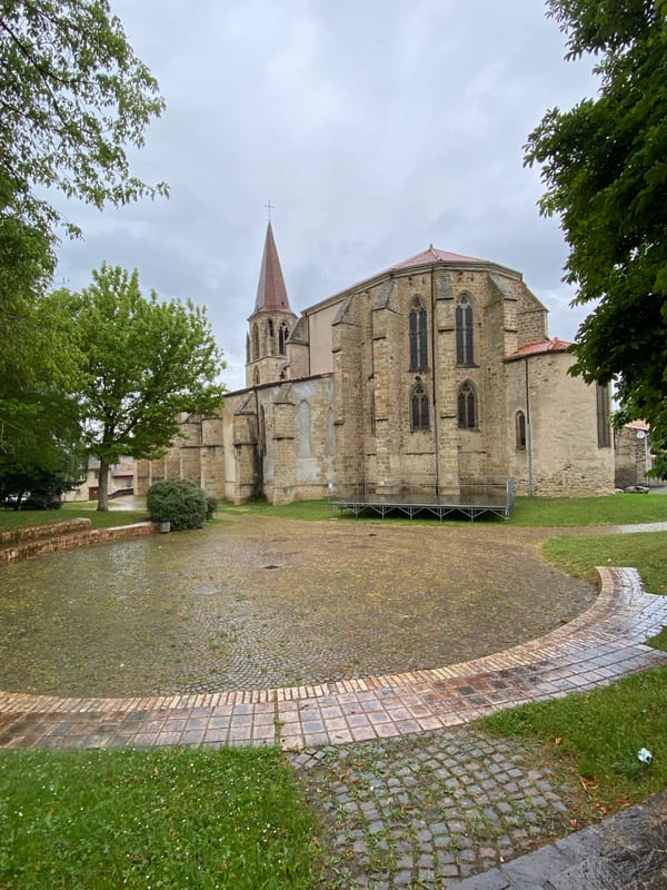 Afternoon stroll documented through historic Billom, France