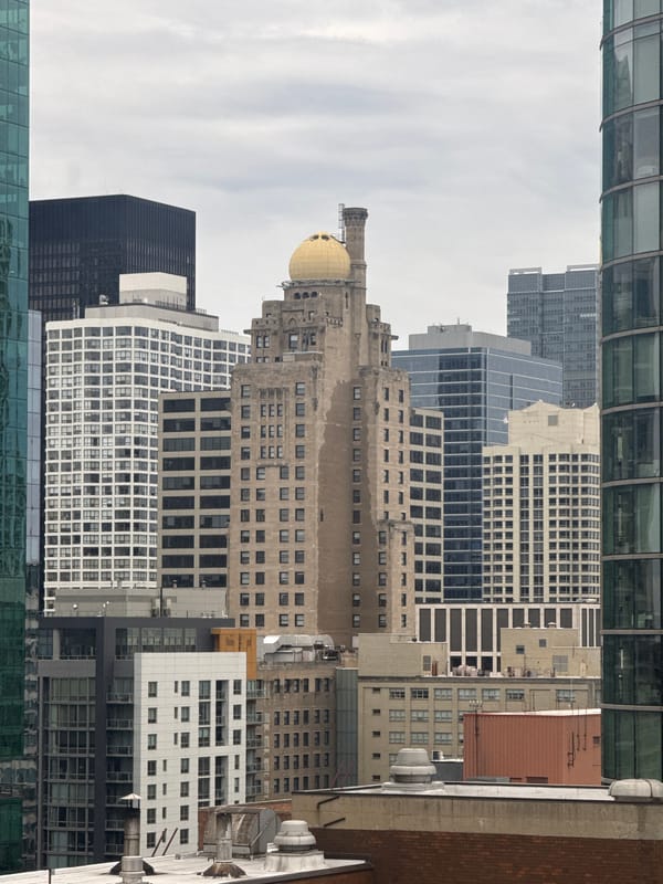 Chicago skyline views and a quiet afternoon indoors