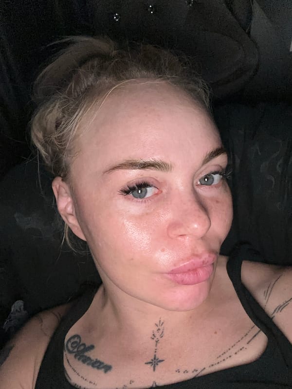 Woman takes series of indoor selfies over one hour period