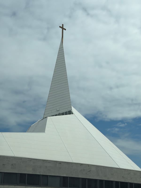 Modern church and street scenes near Tallinn's waterfront