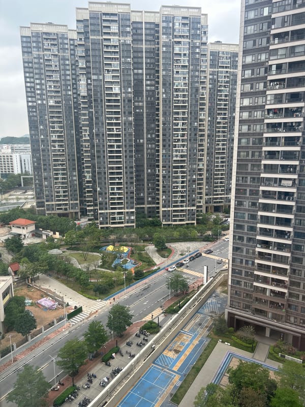 Aerial view captures high-rise apartments in Huangpu District