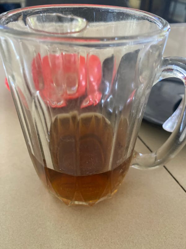 Morning drinks at a Lhokseumawe warung kopi, Acehnese style