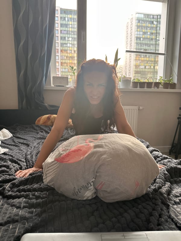 Woman photographed in casual indoor moments in Murino apartment