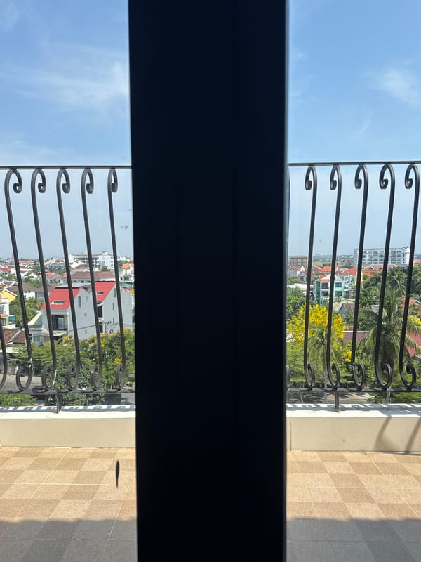 Balcony cityscape view documented in Hội An Ward, Vietnam