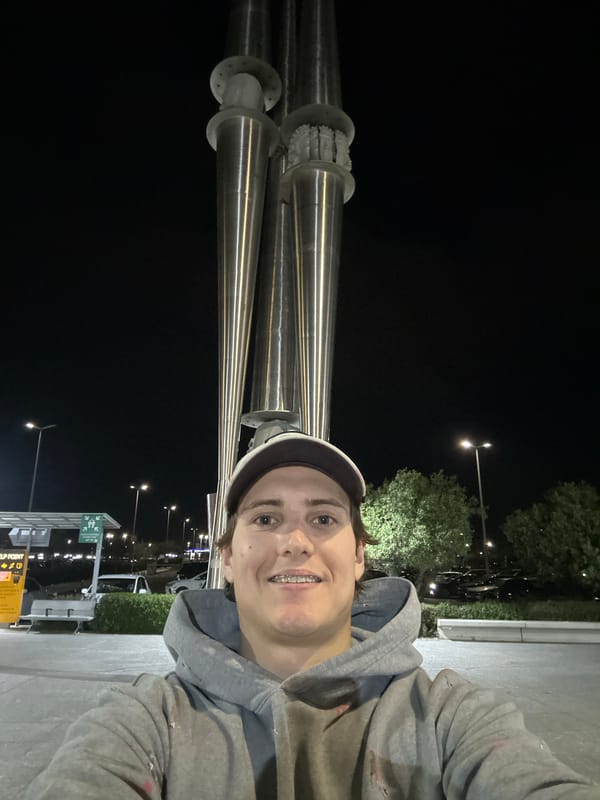 Nighttime selfie captured in Cyprus municipality