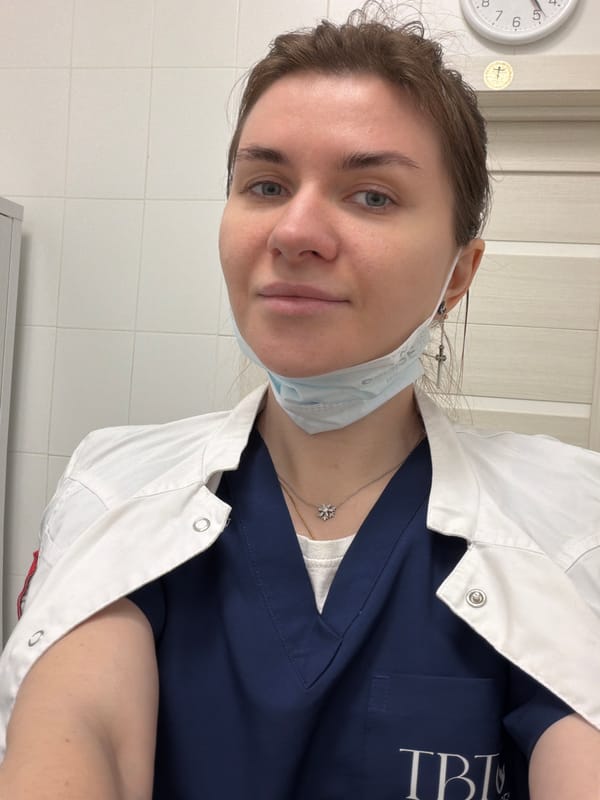 Woman takes selfies in professional facility, Khimki Russia