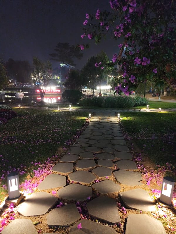 Morning activities around Xuan Huong Lake and temples in Da Lat