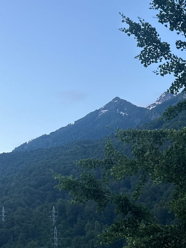 Twilight mountain views and street scenes in Krasnaya Polyana