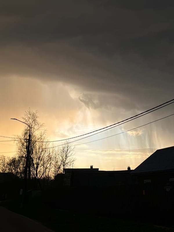 Dramatic Storm-to-Sunset Sky Transition Witnessed in Residential Area