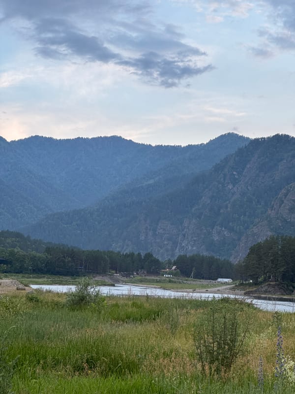Lazy afternoon in the Altai mountains — nature, music, and camp life
