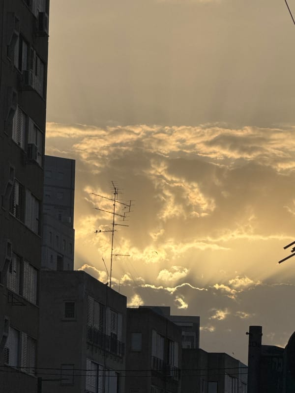 Dawn sky observed over Ramat Gan buildings