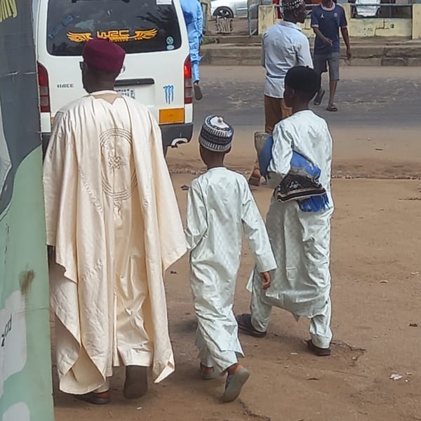 Morning street life captured in Dadi Riba, Nigeria