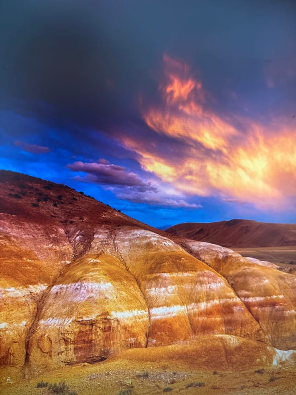 Striated rock formation observed in Saint Petersburg landscape