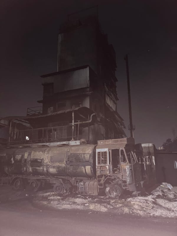 Industrial facility damaged, truck charred in Ambernath incident
