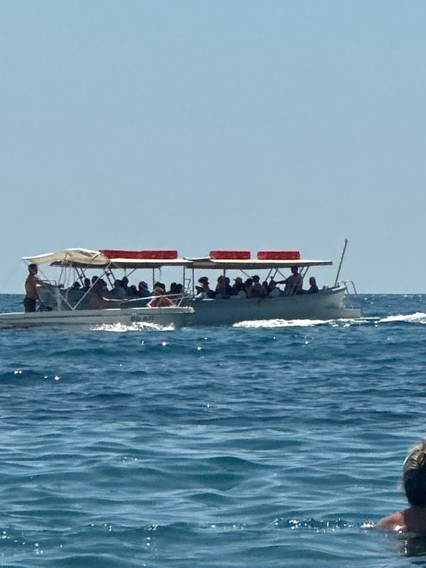 Summer water recreation activities captured along Montenegro's Adriatic coast