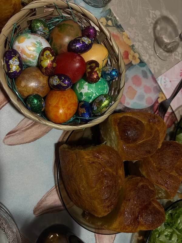 Easter preparations documented in Bulgarian home with traditional foods