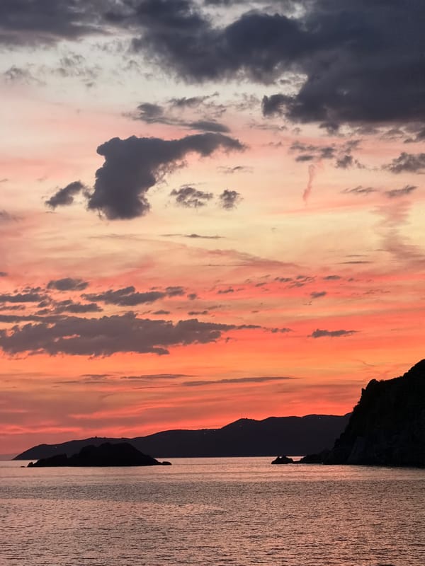 Sunset documented over Adriatic Sea at Perazića Do, Montenegro