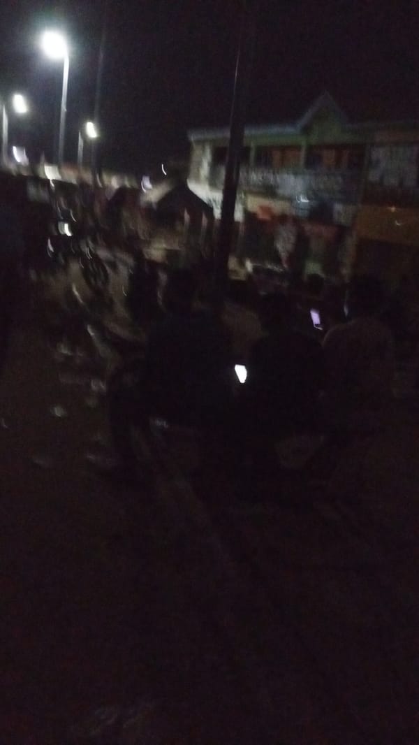 Night market vendors active in Lokoja, Nigeria