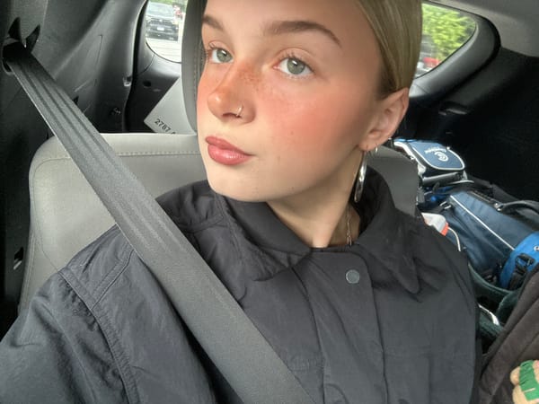 Car passenger photographed in Whistler, Canada