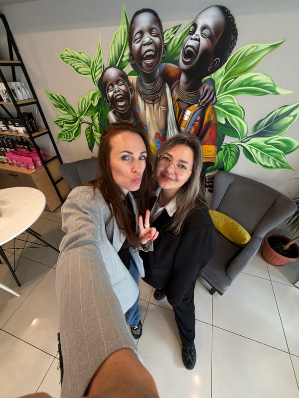 Woman documents cafe visit through selfies in Birobidzhan, Russia