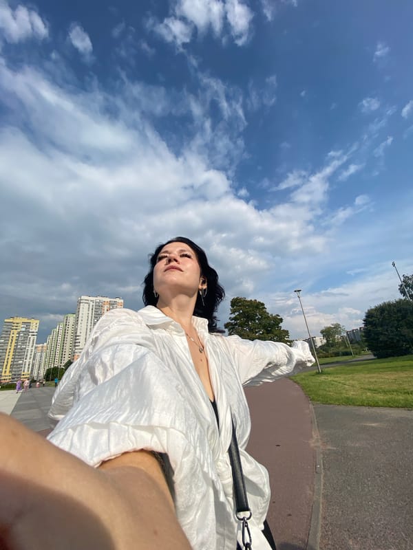 Sunny afternoon style shots against a blue Russian sky