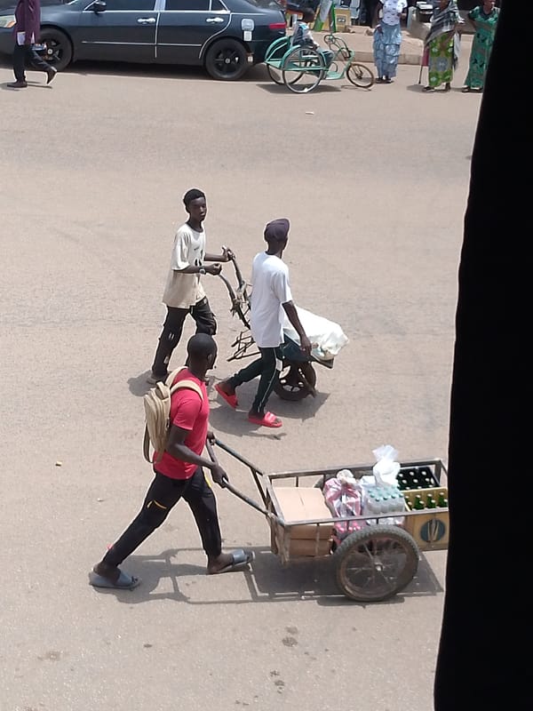 Daily street life documented in Bukuru, Nigeria morning hours