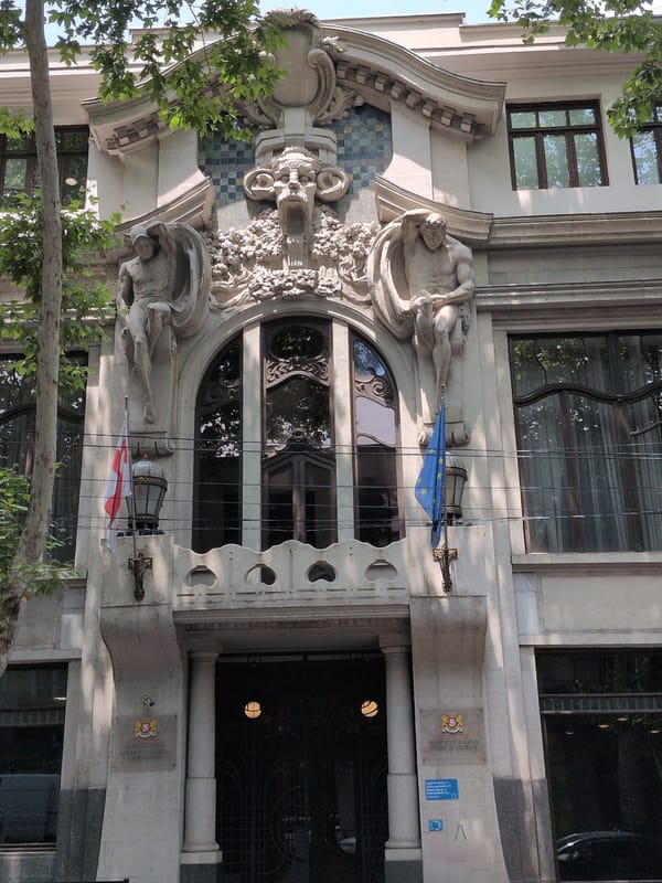 Georgia's Foreign Ministry building on Tbilisi's Rustaveli Avenue