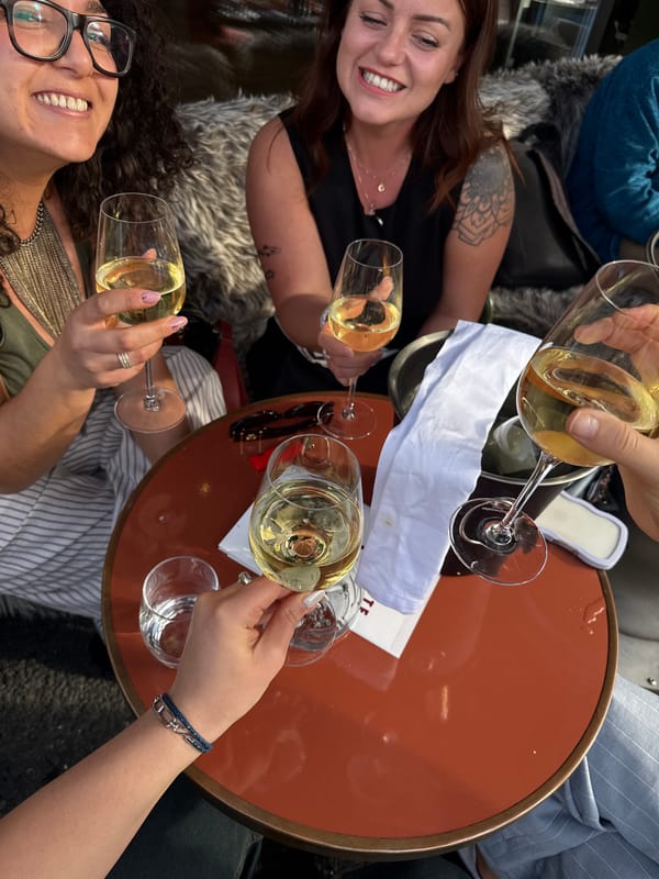 Two women photographed together in Geneva