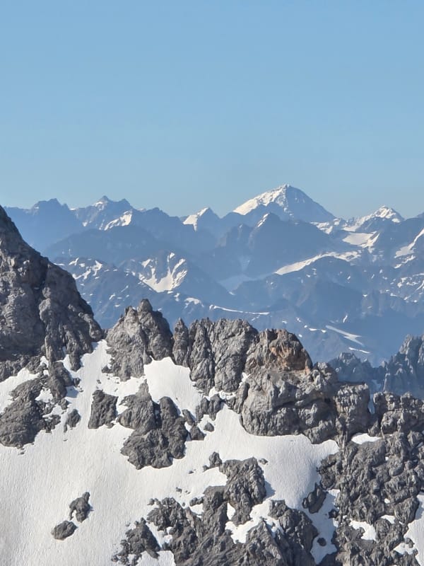 Clear-day views from the top of Germany's highest peak