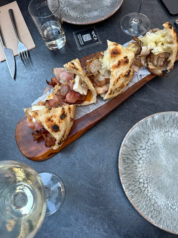 Restaurant table setting documented in Madrid