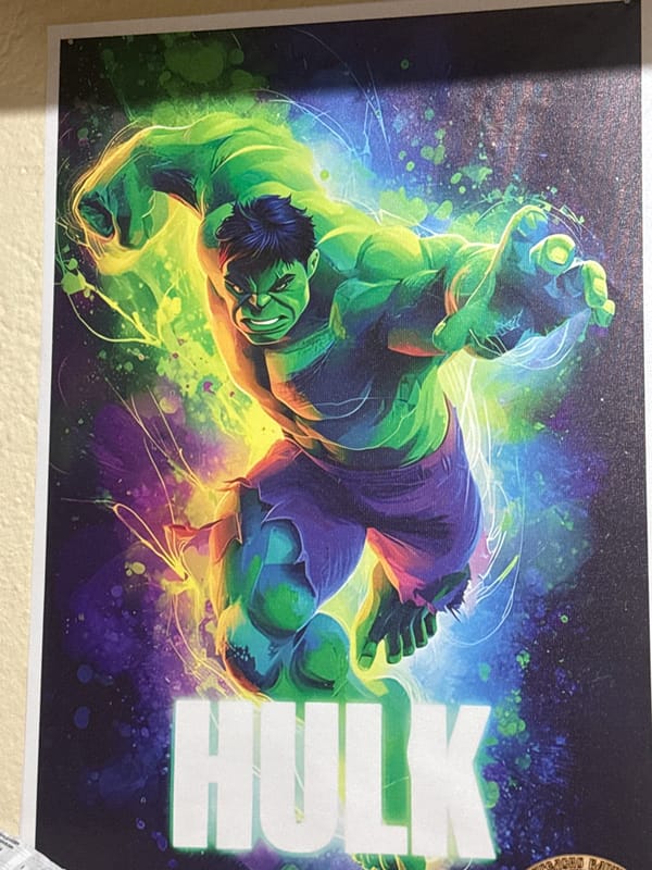 Hulk poster displayed in Parvomai, Bulgaria
