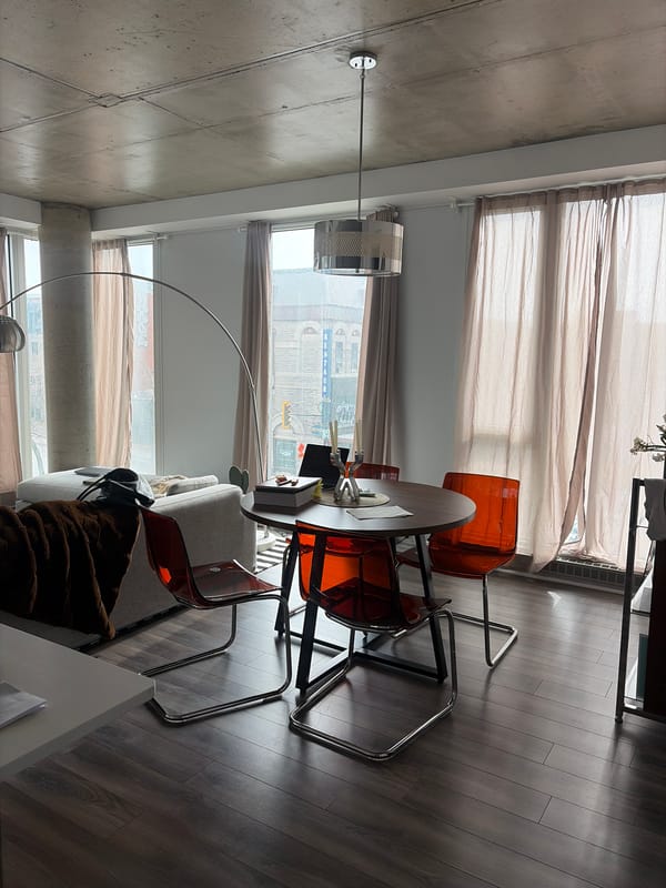 Montreal resident captures modern dining area with city view