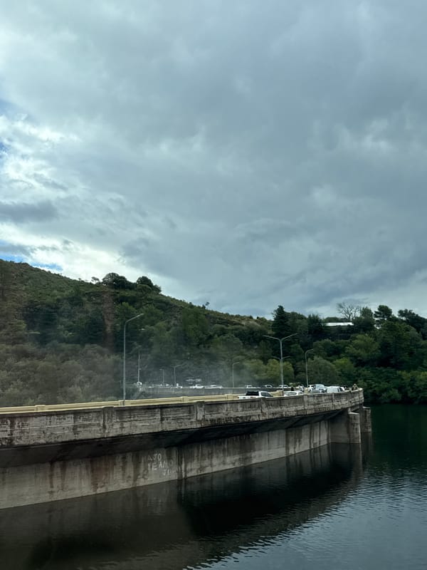 Graffiti spotted on concrete dam wall in La Estancia