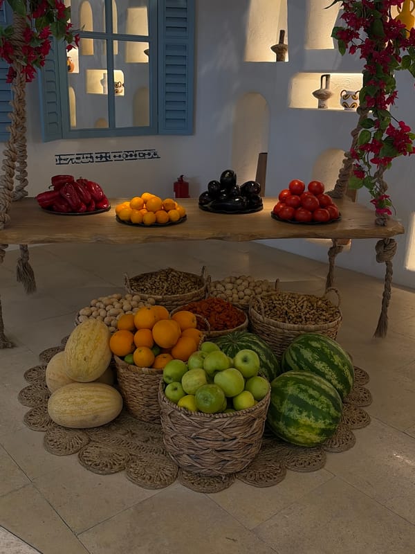 Tashkent afternoon: produce, body art, a Ferrari, and fairy lights