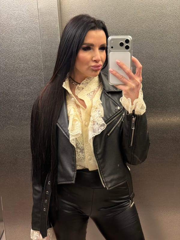 Woman takes elevator selfie in Voronezh, Russia