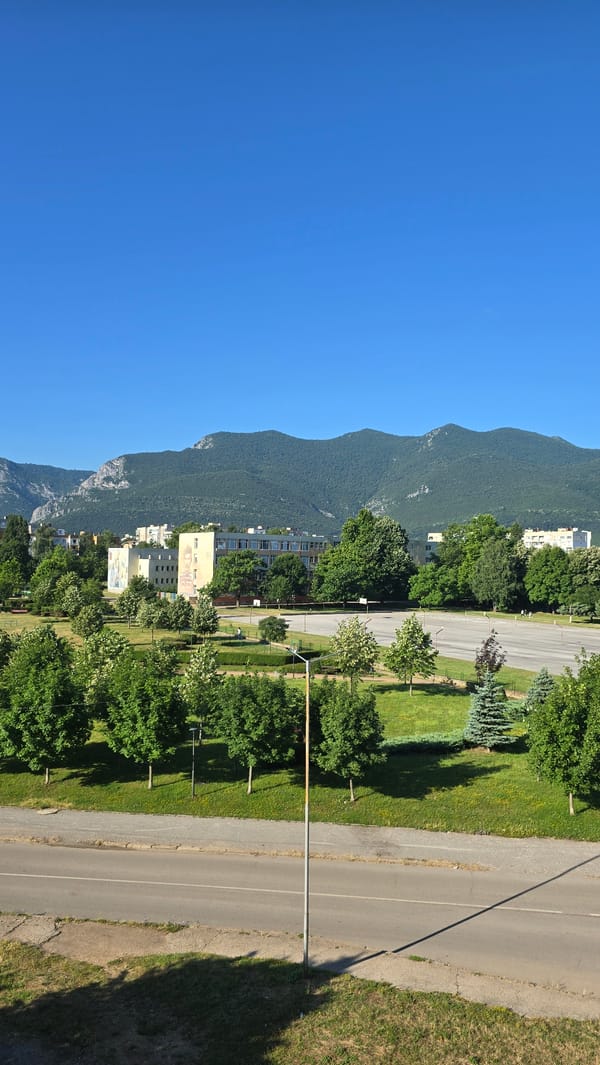 Morning in Vratsa: city streets, green spaces, and coffee