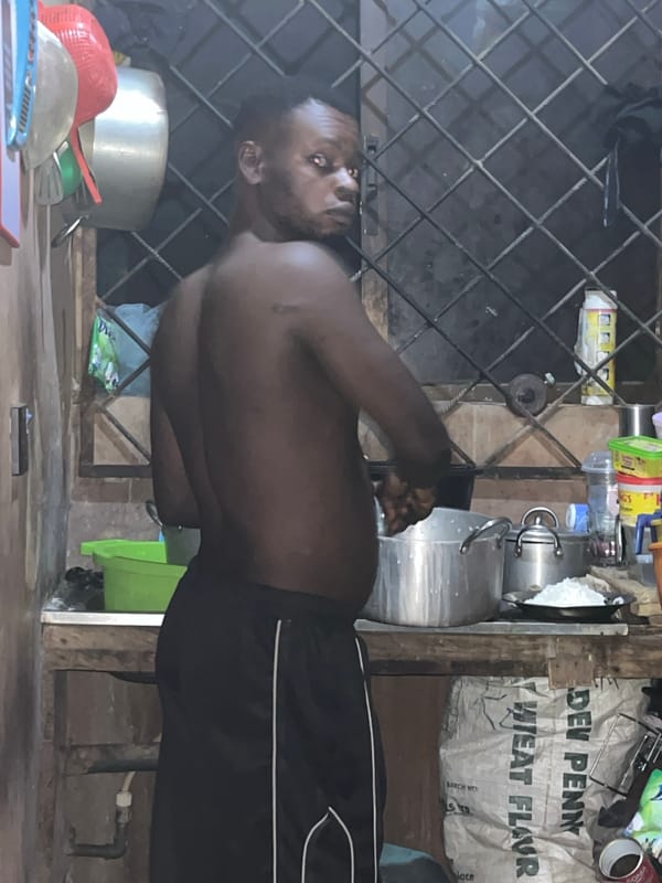 Cooking, chilling, and phone time in a casual indoor setting
