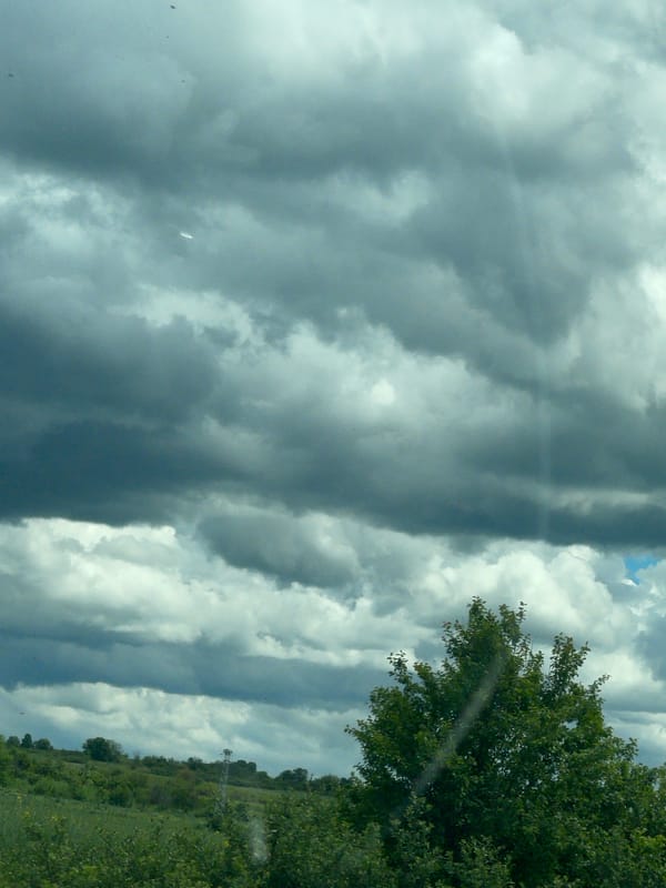 Striated clouds observed over Boyanova, Bulgaria countryside